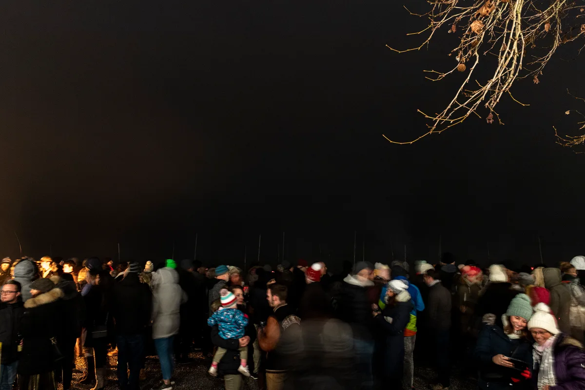 Impressionen vom Silvesterzauber am Pfäffikersee, als kein Feuerwerk zu sehen war.